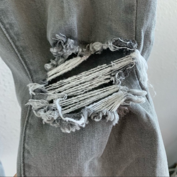 PacSun Ankle Jegging Gray Distressed Raw Hem 28 - Picture 9 of 11